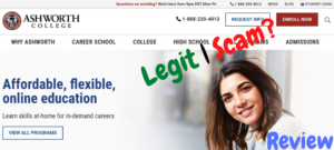 Is Ashworth College a scam? Ashworth College Homepage