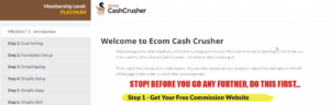 ecom cash crusher member's area