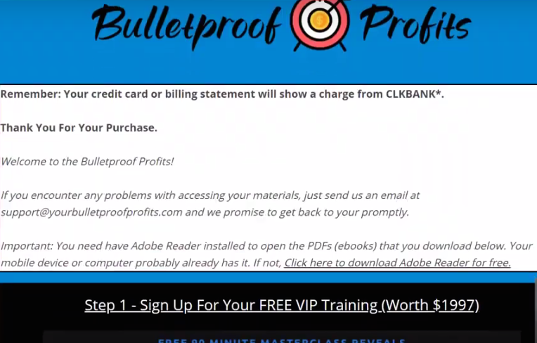 Bulletproof Profits member's area