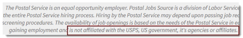 job postal source scam
