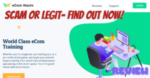 Is eCom Hacks a scam?: eCom Hacks Homepage