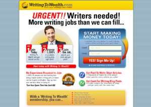 writing to wealth scam