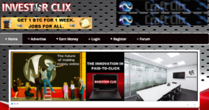 Investorclix homepage