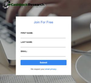 cashback research registration