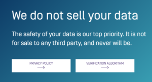 not sell data sweatcoin