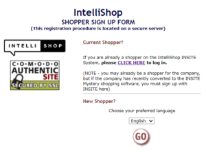 IntelliShop signup